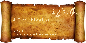 Áron Gizella névjegykártya
