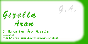 gizella aron business card