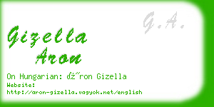 gizella aron business card